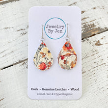 Load image into Gallery viewer, Autumn Watercolor Small Teardrop Earring