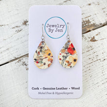 Load image into Gallery viewer, Autumn Watercolor Small Teardrop Earring