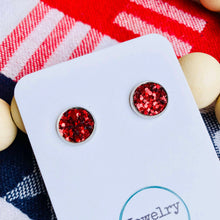Load image into Gallery viewer, Glitter Studs (3 color options)