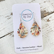 Load image into Gallery viewer, Autumn Watercolor Small Teardrop Earring