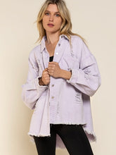 Load image into Gallery viewer, Distressed Shacket - 2 color options