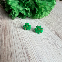 Load image into Gallery viewer, Shamrock Stud Earrings-2 color options