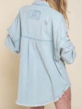 Load image into Gallery viewer, Distressed Shacket - 2 color options