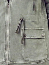 Load image into Gallery viewer, Cameron Utility Cargo Jacket in Charcoal or Army Green