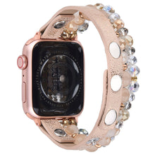 Load image into Gallery viewer, Leopard Calf Leather and Crystal Apple Watch Band
