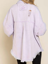 Load image into Gallery viewer, Distressed Shacket - 2 color options