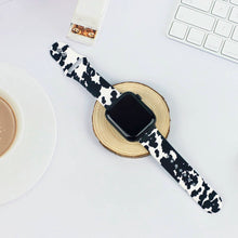 Load image into Gallery viewer, Black Cow Apple Watch Pattern Silicone Animal Milk Band