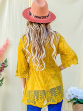 Load image into Gallery viewer, Floral Embroidered Mesh Tunic Top with Lining (2 color options)