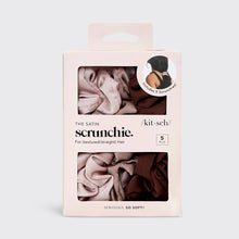 Load image into Gallery viewer, Satin Sleep Scrunchies 5pc- Cameo
