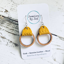 Load image into Gallery viewer, Braided Wood Hoop Earrings (2 color options)
