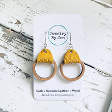 Load image into Gallery viewer, Braided Wood Hoop Earrings (2 color options)
