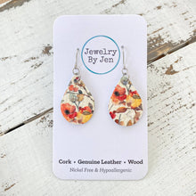 Load image into Gallery viewer, Autumn Watercolor Small Teardrop Earring
