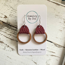 Load image into Gallery viewer, Braided Wood Hoop Earrings (2 color options)
