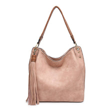 Load image into Gallery viewer, Amber Tassel Hobo Bag in Mauve
