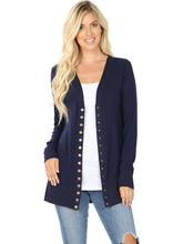 Load image into Gallery viewer, Snap Button Cardigan w/ Pockets
