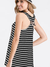 Load image into Gallery viewer, Stripe Tank with Leopard front pocket
