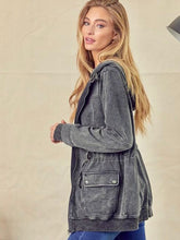 Load image into Gallery viewer, Cameron Utility Cargo Jacket in Charcoal or Army Green
