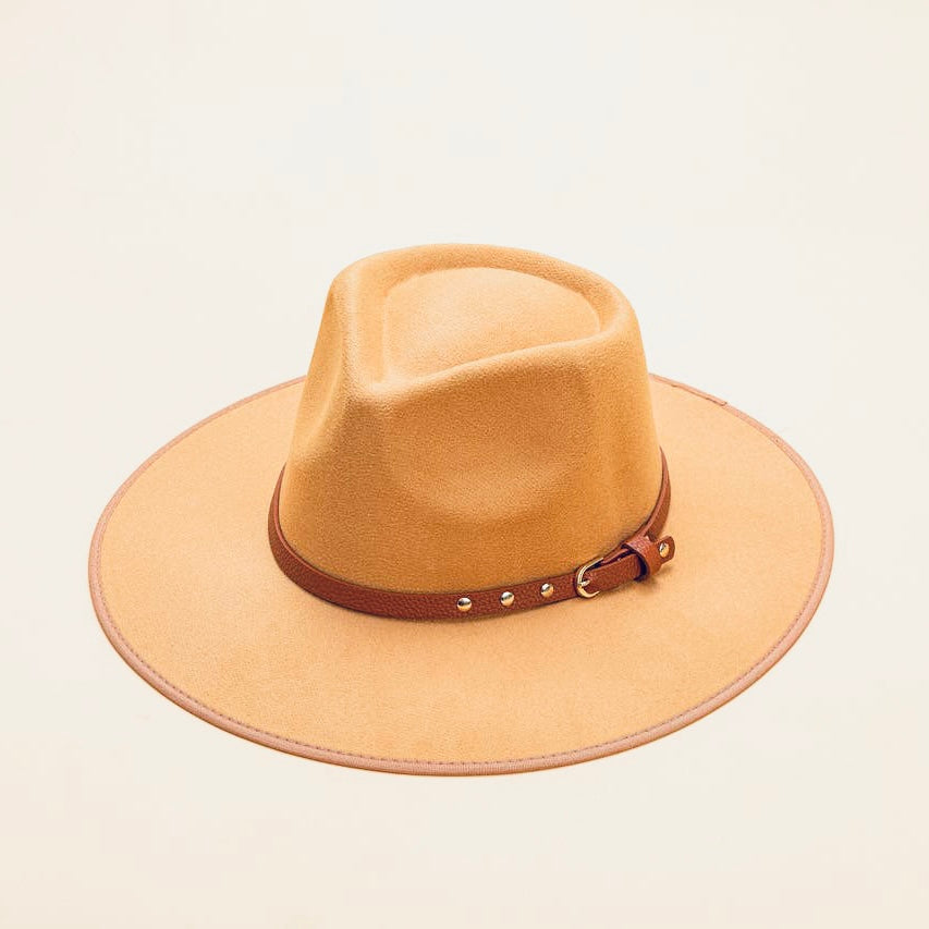Ophelia Fedora w/ Belted Trim (3 color options)