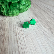 Load image into Gallery viewer, Shamrock Stud Earrings-2 color options
