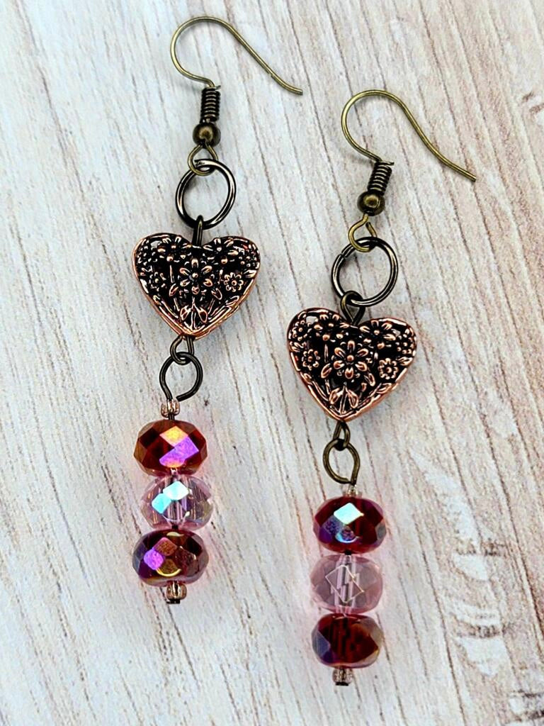 Copper and Crystal Dangles