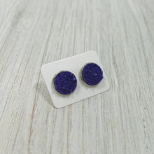 Load image into Gallery viewer, Electric Avenue Druzy Stud Earrings
